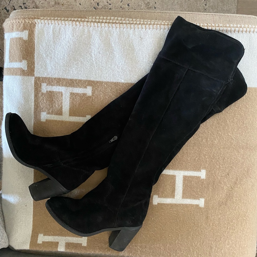 Steve Madden Leather Black Knee High Boots🖤